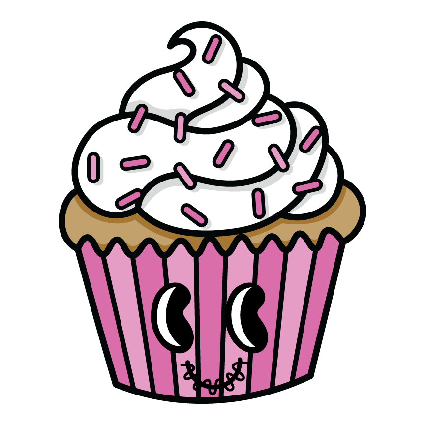 Holographic Glitter Cupcake Sticker