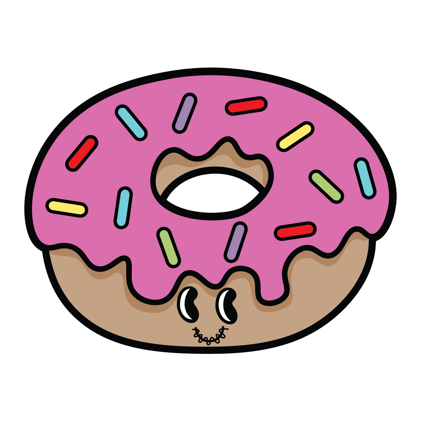 Holographic Glitter Donut Sticker