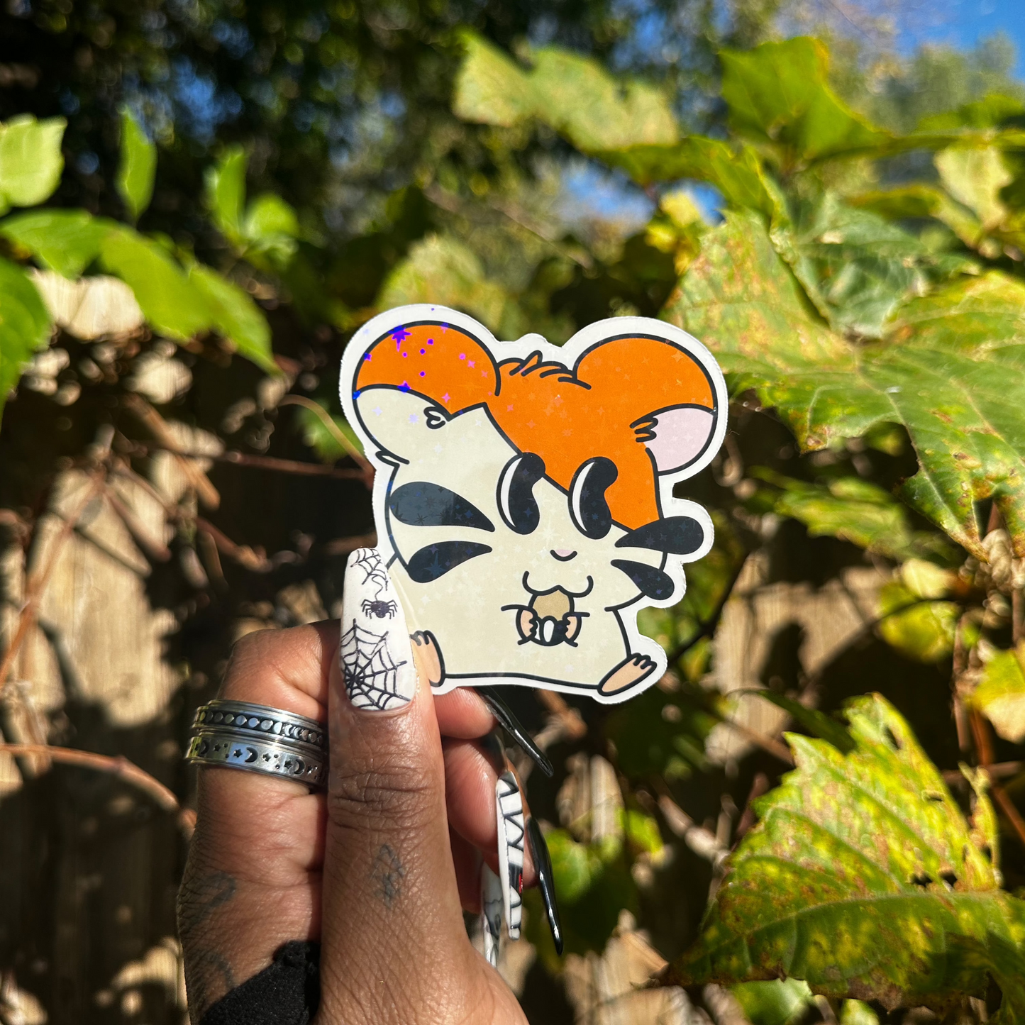 Holographic Glitter Hamtaro Sticker