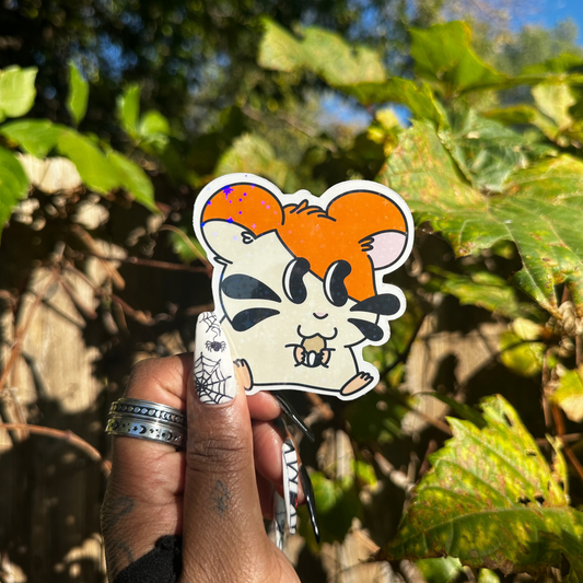 Holographic Glitter Hamtaro Sticker