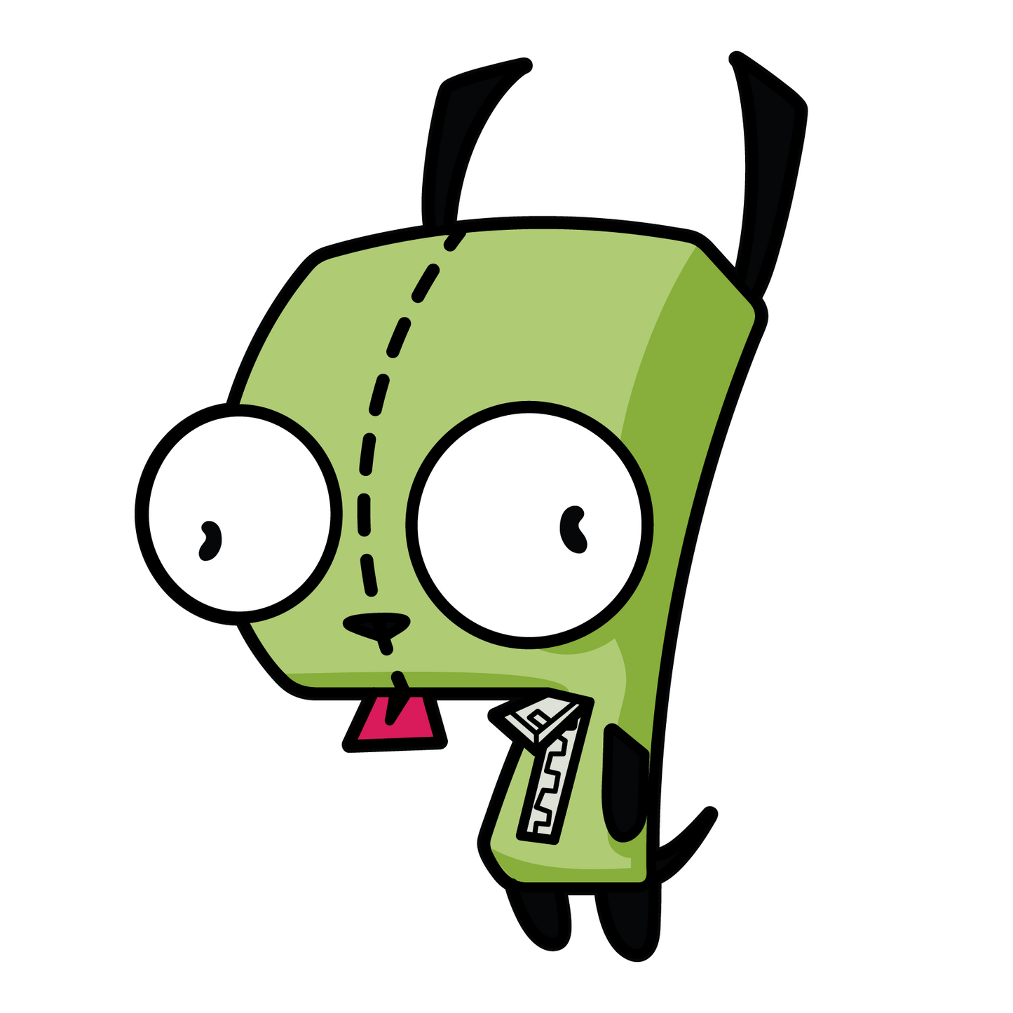 Holographic Glitter Invader Zim Gir Sticker