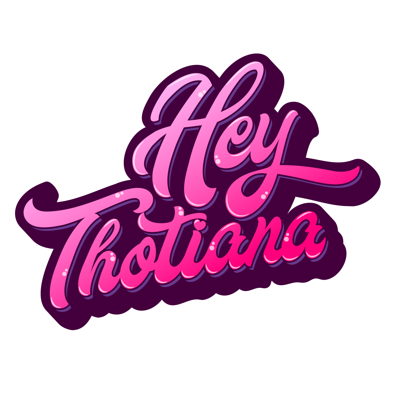 DJ AO "Hey Thotiana" Holographic Vinyl Glitter Sticker