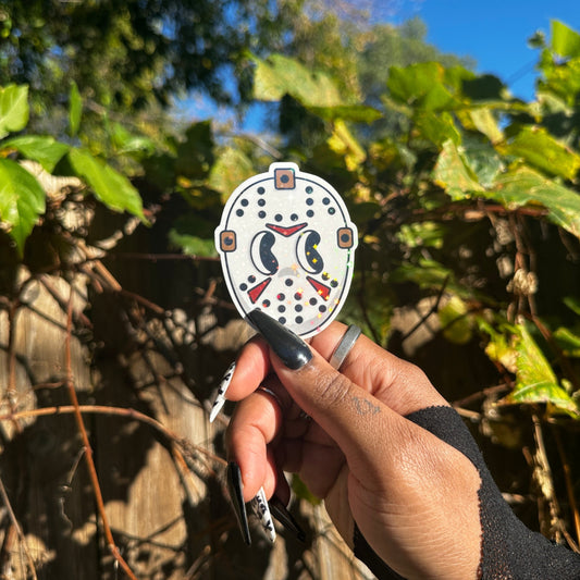 Holographic Glitter Cute Jason Mask Sticker