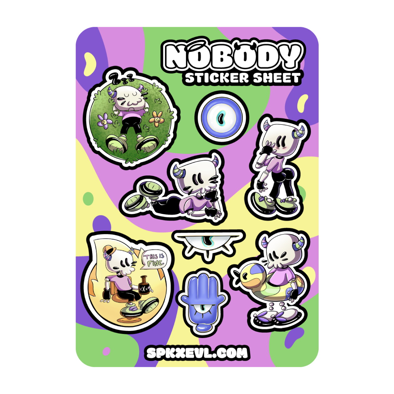 SpkXEvl Classic Nobody Sticker Sheet