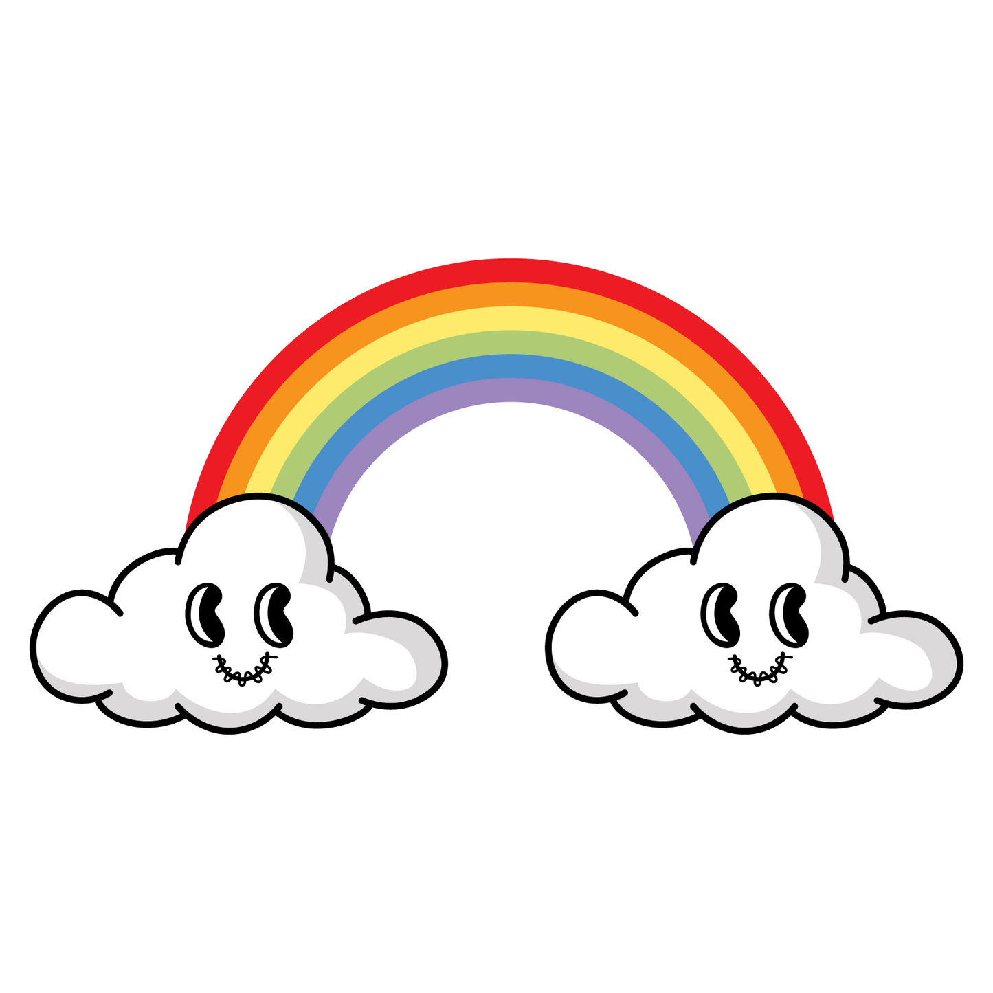 Holographic Glitter Rainbow Cloud Sticker