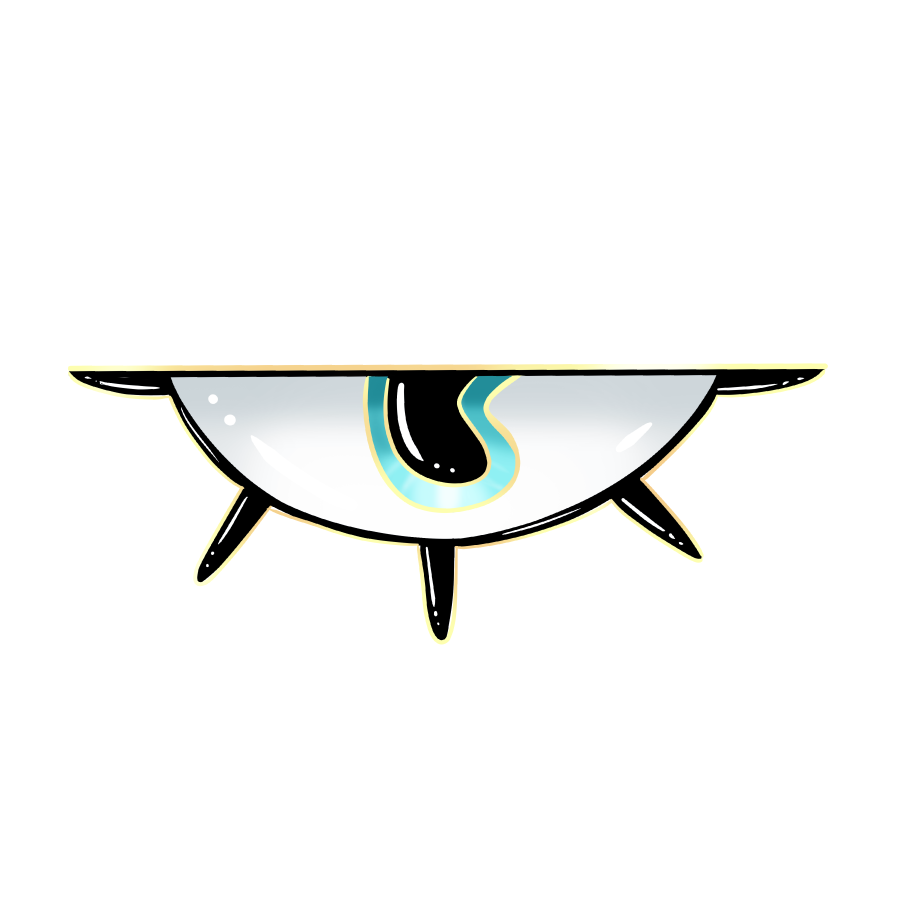 SpkxEvl Holographic Glitter Sultry Evil Eye Sticker